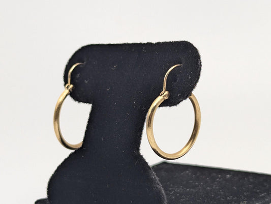 14k Yellow Gold Classic Small Hoop Earrings Dainty Gold Hoops