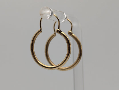 14k Yellow Gold Classic Small Hoop Earrings Dainty Gold Hoops
