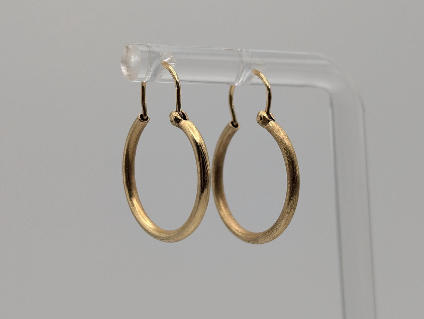 14k Yellow Gold Classic Small Hoop Earrings Dainty Gold Hoops