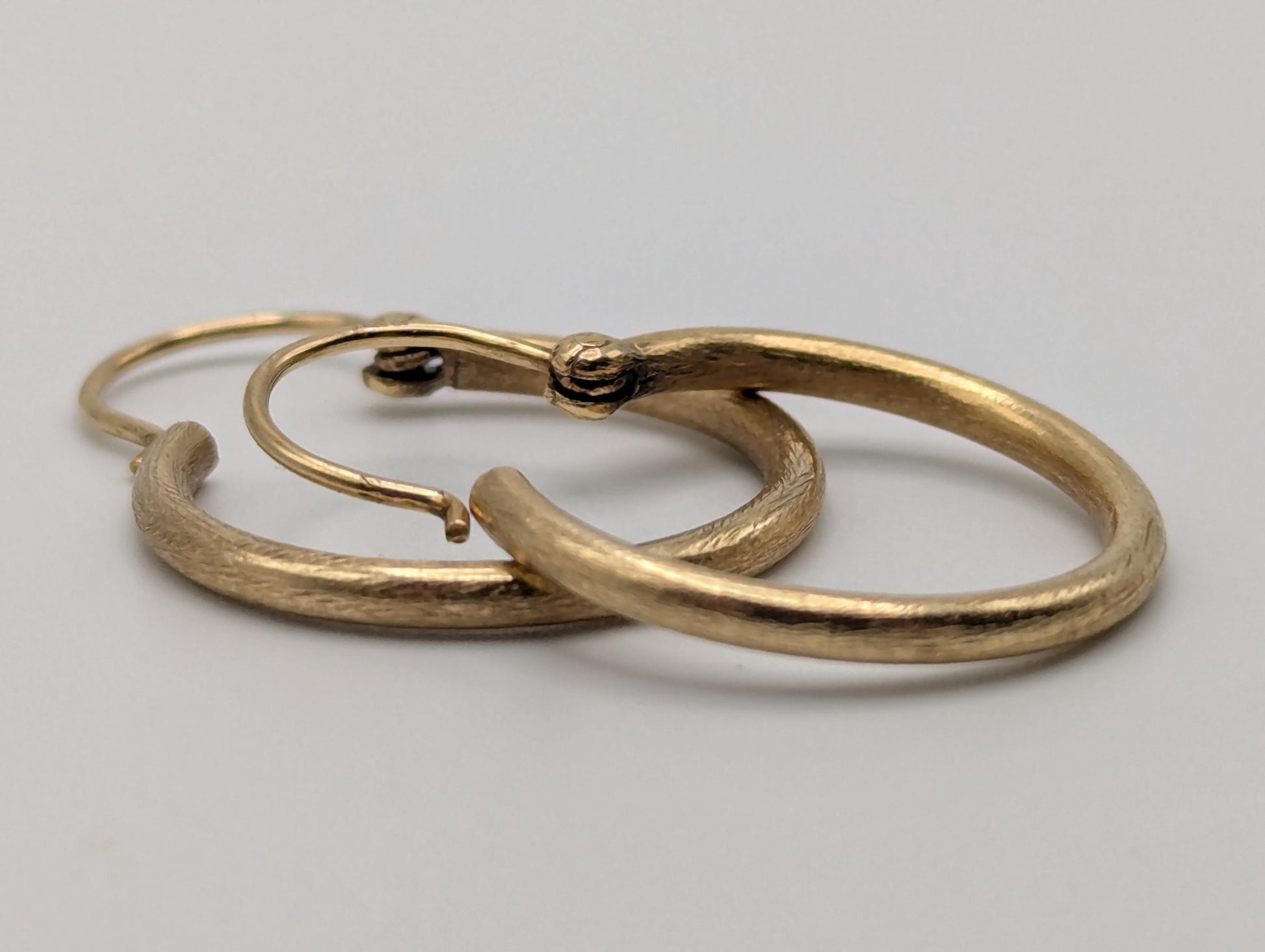 14k Yellow Gold Classic Small Hoop Earrings Dainty Gold Hoops