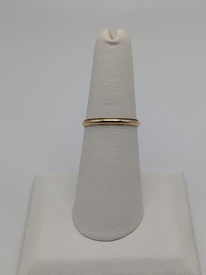 14k Yellow Gold Comfort Fit Miligrain Edge Band Ring
