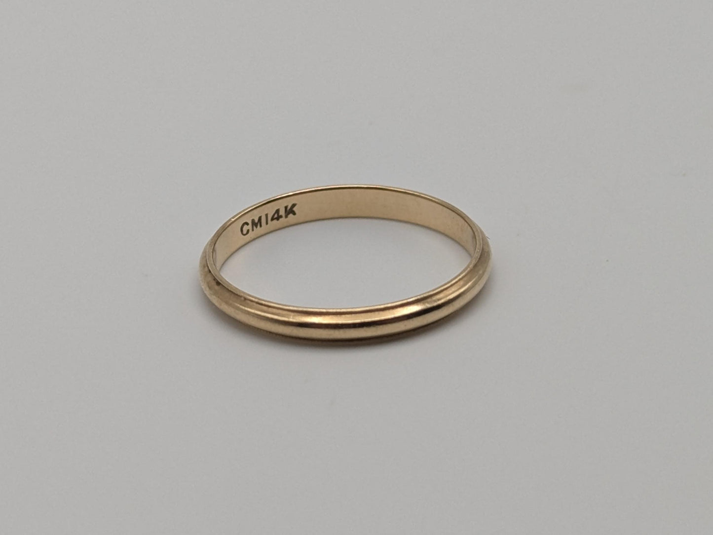 14k Yellow Gold Comfort Fit Miligrain Edge Band Ring
