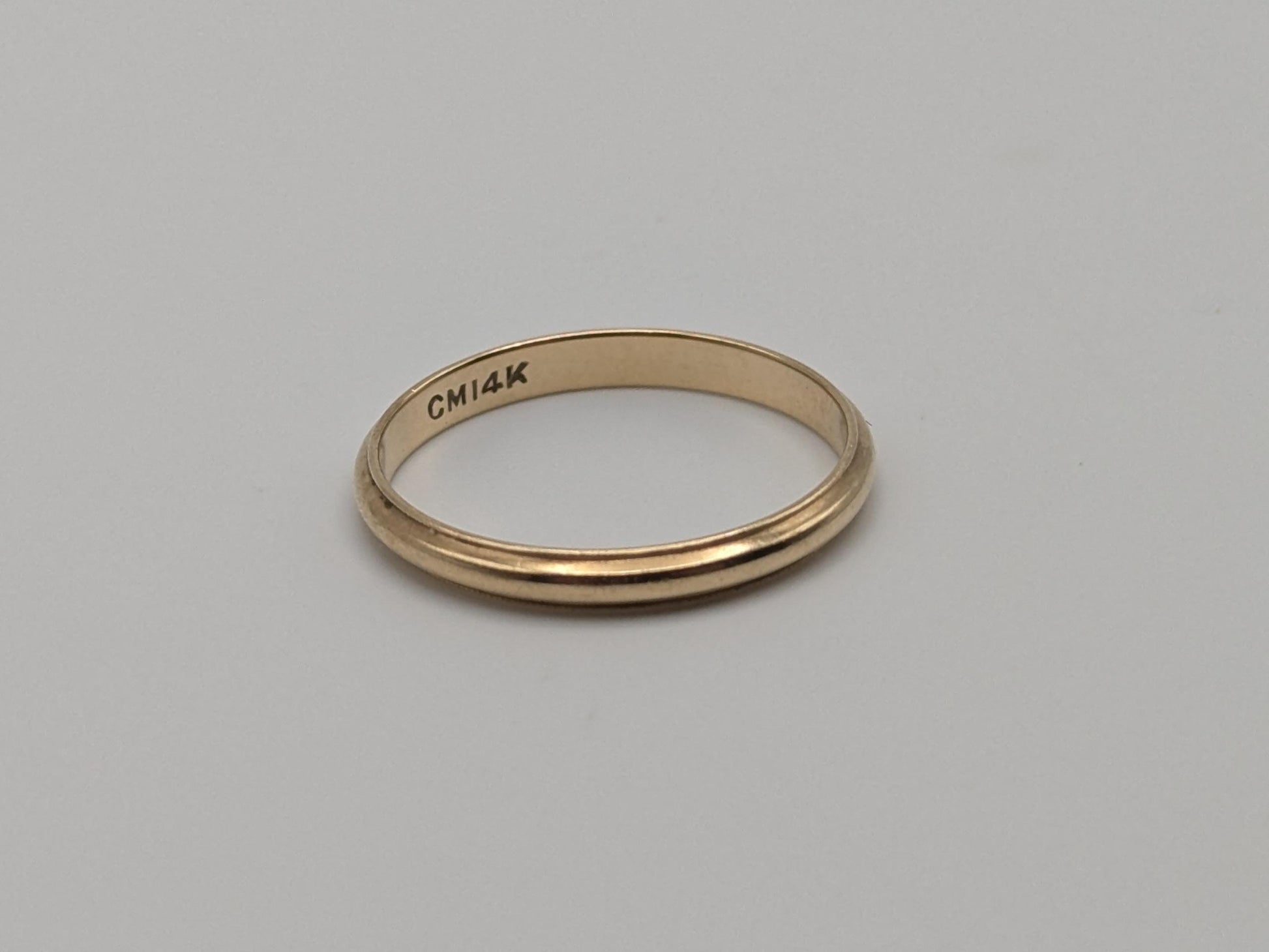 14k Yellow Gold Comfort Fit Miligrain Edge Band Ring