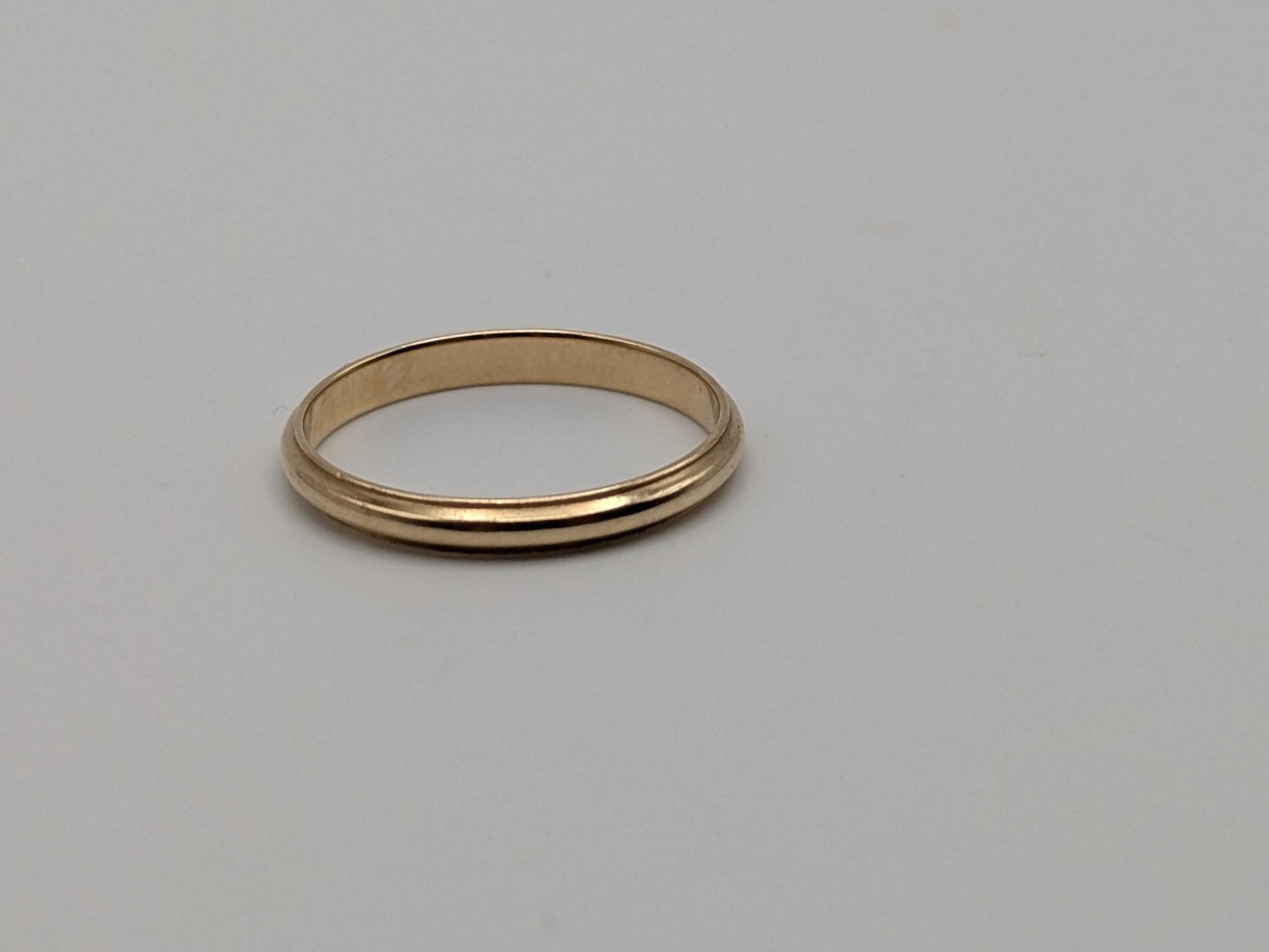 14k Yellow Gold Comfort Fit Miligrain Edge Band Ring