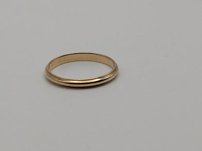 14k Yellow Gold Comfort Fit Miligrain Edge Band Ring