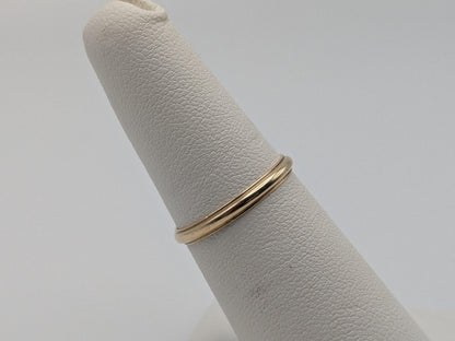 14k Yellow Gold Comfort Fit Miligrain Edge Band Ring