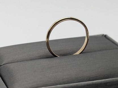 14k Yellow Gold Comfort Fit Miligrain Edge Band Ring
