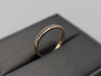 14k Yellow Gold Diamond Eternity Wedding Band Anniversary Half eternity Women