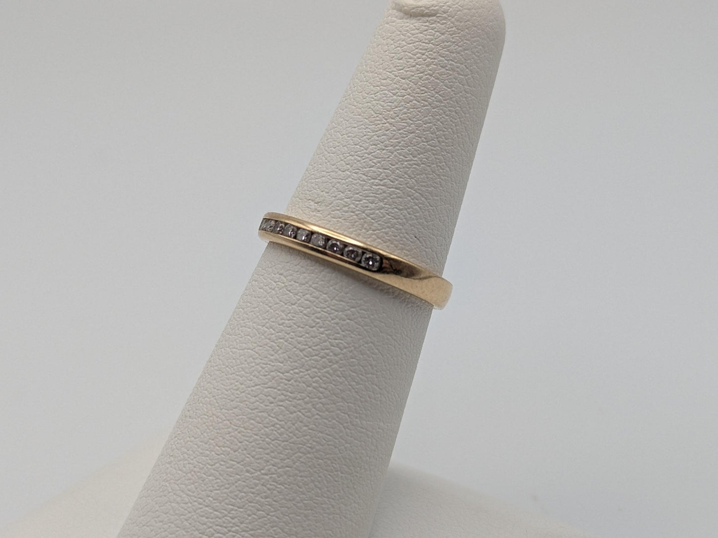 14k Yellow Gold Diamond Eternity Wedding Band Anniversary Half eternity Women