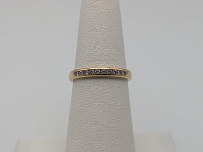 14k Yellow Gold Diamond Eternity Wedding Band Anniversary Half eternity Women