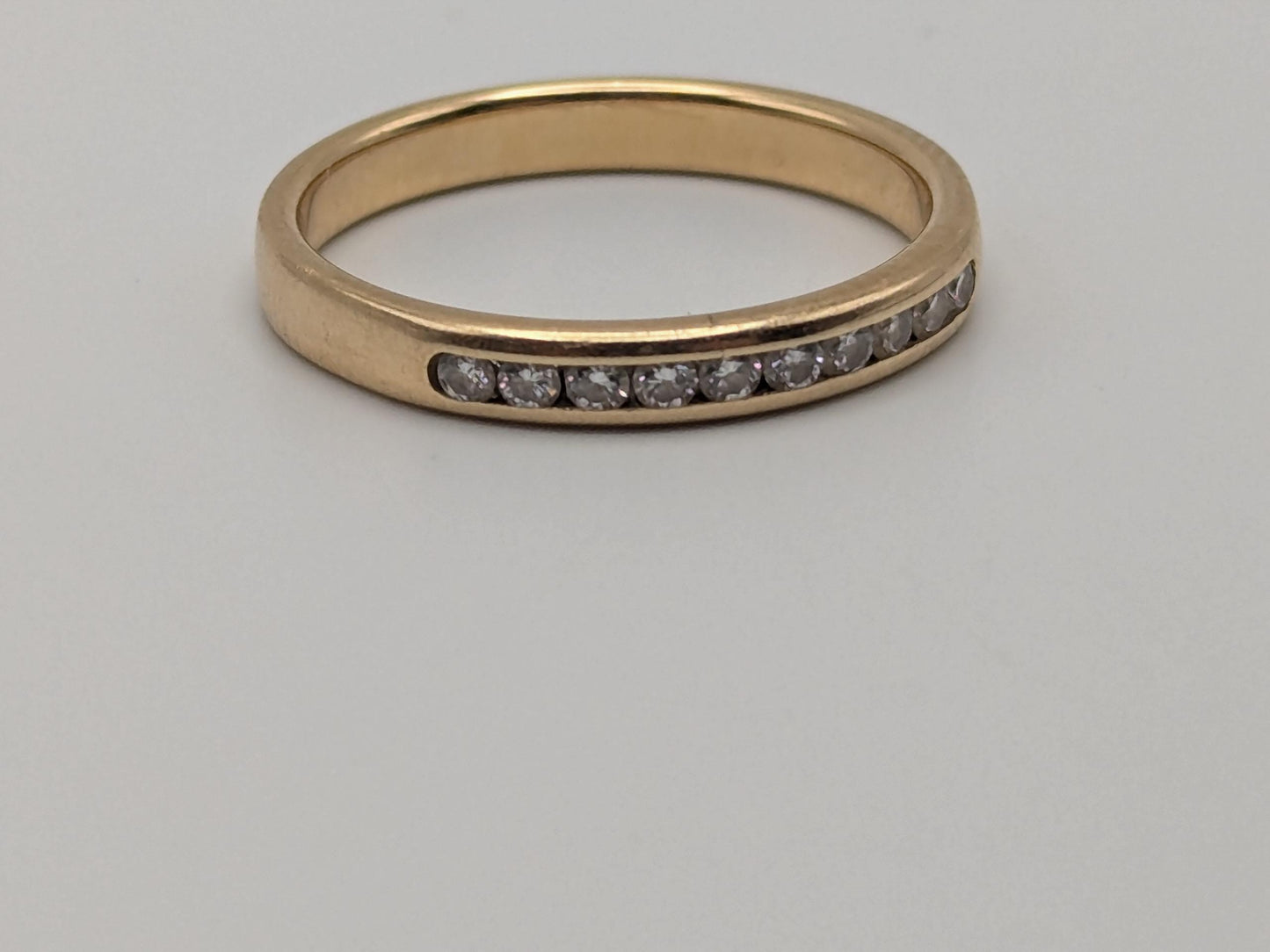 14k Yellow Gold Diamond Eternity Wedding Band Anniversary Half eternity Women