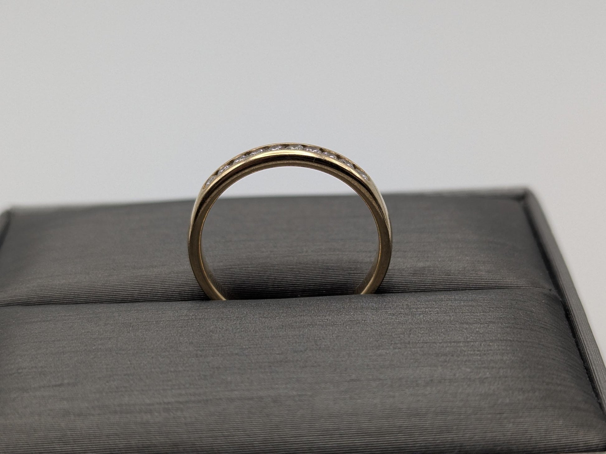 14k Yellow Gold Diamond Eternity Wedding Band Anniversary Half eternity Women