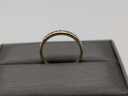 14k Yellow Gold Diamond Eternity Wedding Band Anniversary Half eternity Women