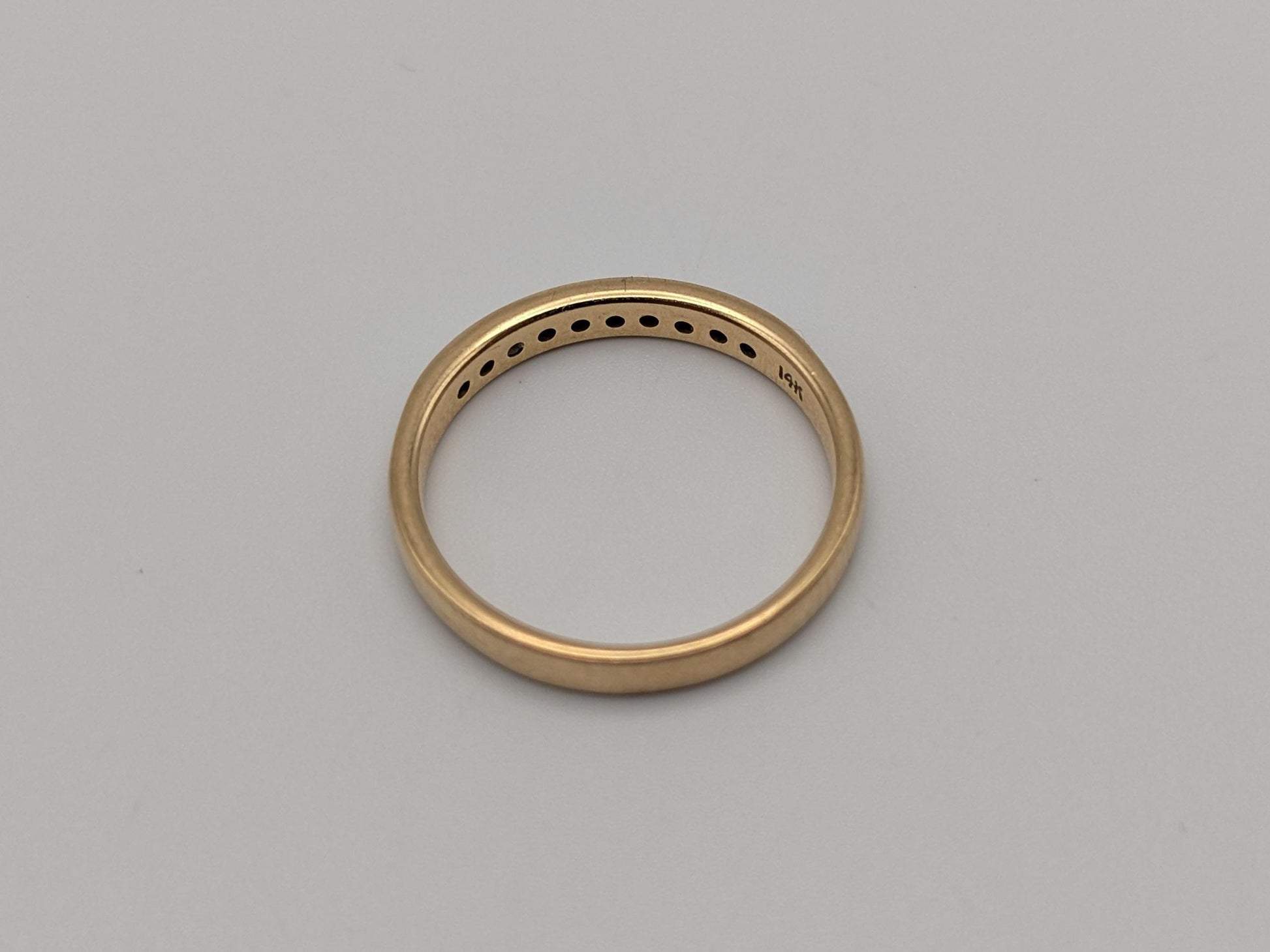14k Yellow Gold Diamond Eternity Wedding Band Anniversary Half eternity Women