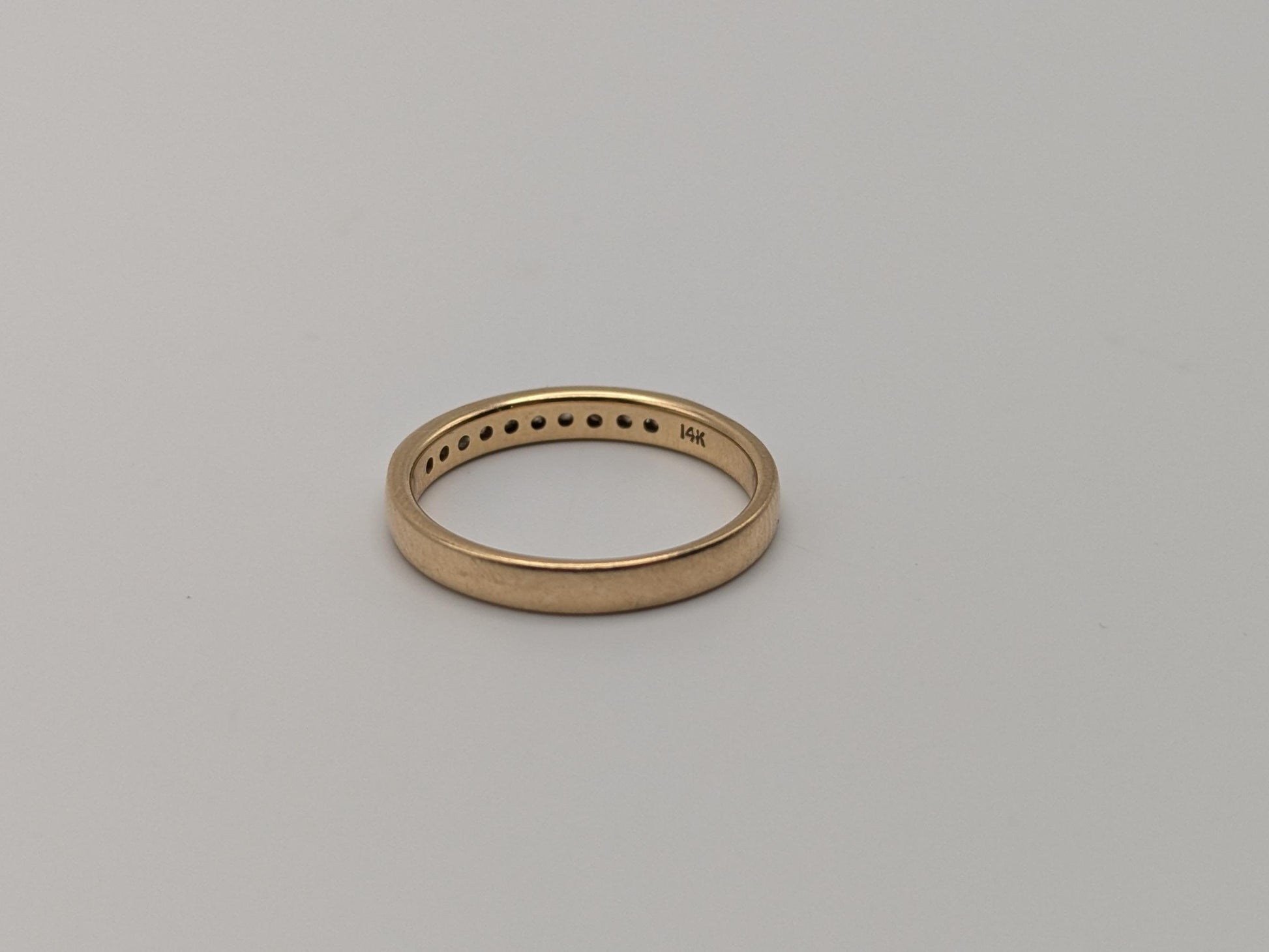 14k Yellow Gold Diamond Eternity Wedding Band Anniversary Ring Half eternity
