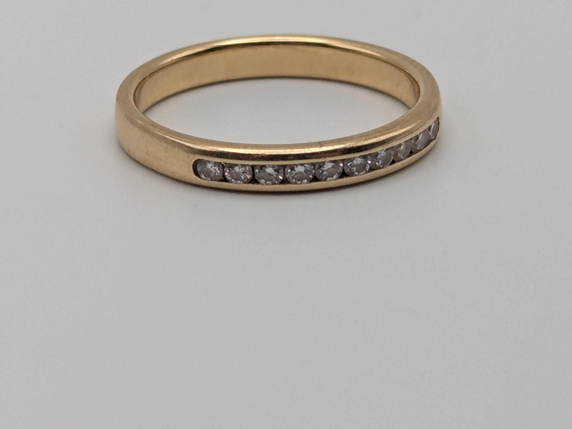 14k Yellow Gold Diamond Eternity Wedding Band Anniversary Ring Half eternity