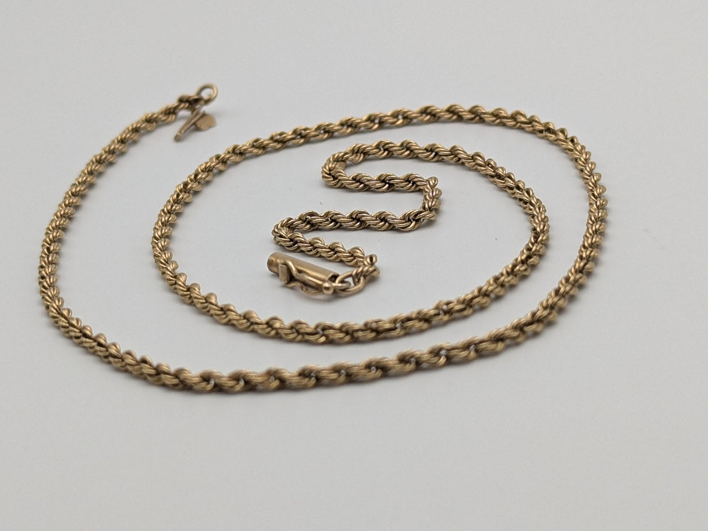 14k Yellow Gold HEAVY 6.4 gr Classic Rope Chain 17" Classic Gold Silk Rope