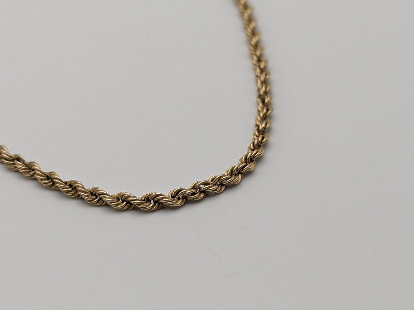 14k Yellow Gold HEAVY 6.4 gr Classic Rope Chain 17" Classic Gold Silk Rope