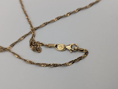 14k Yellow Gold ITALY Twisted Rope Chain. Speciality Italy Arafin Necklace 17"