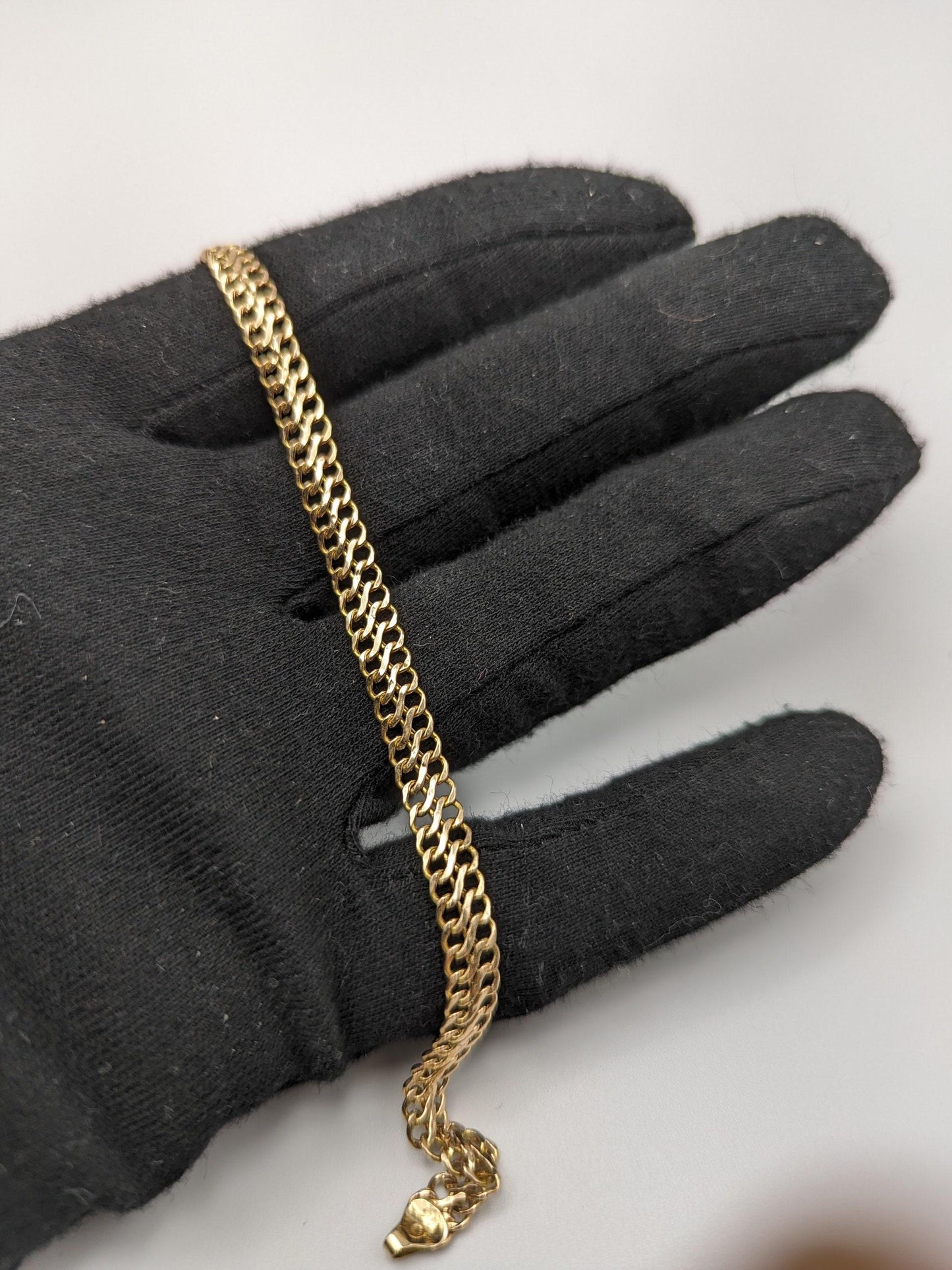 14k Yellow Gold Infinity Link Italian Bracelet. 14k Italian Infinity Bracelet 7