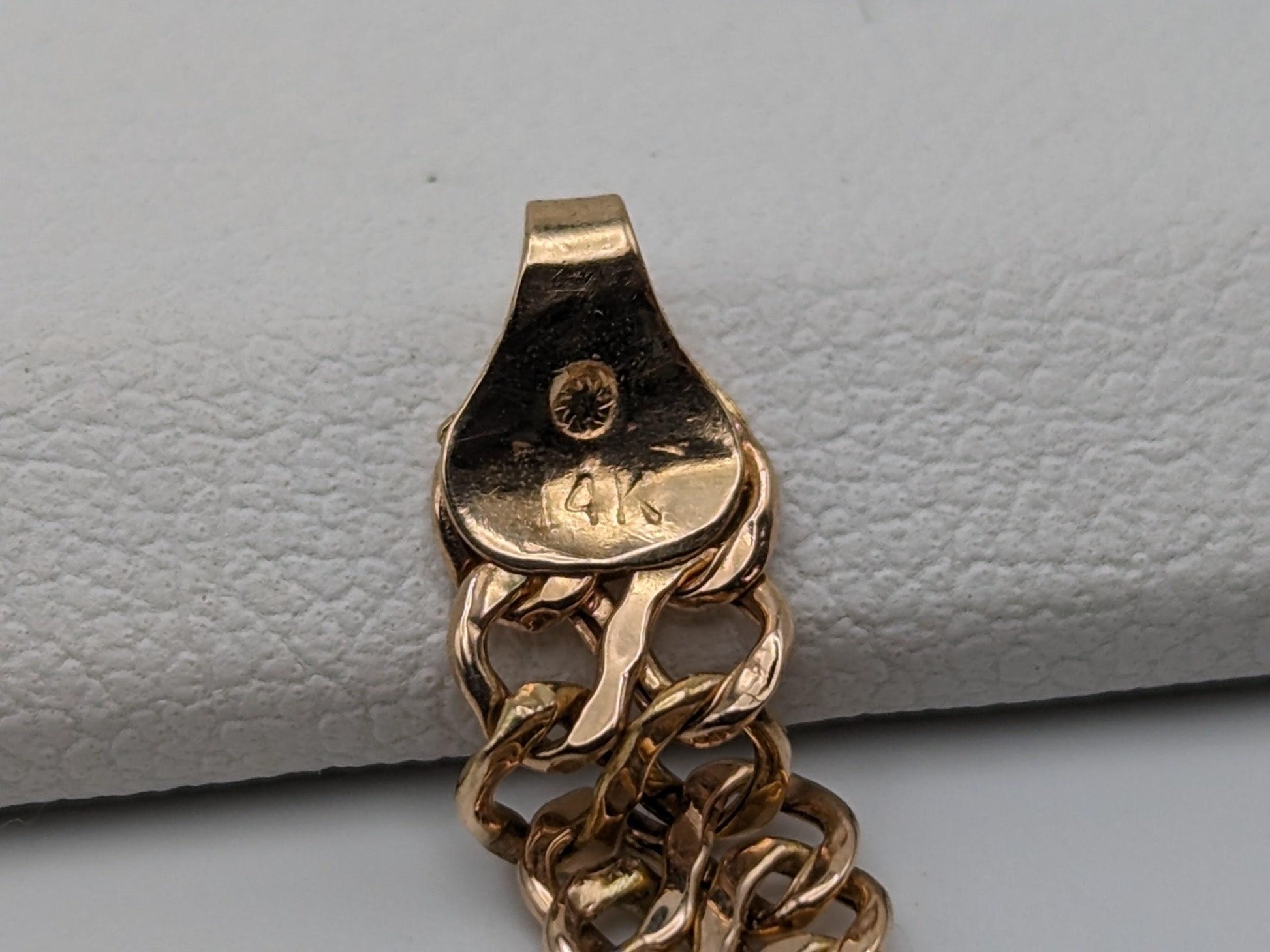 14k Yellow Gold Infinity Link Italian Bracelet. 14k Italian Infinity Bracelet 7