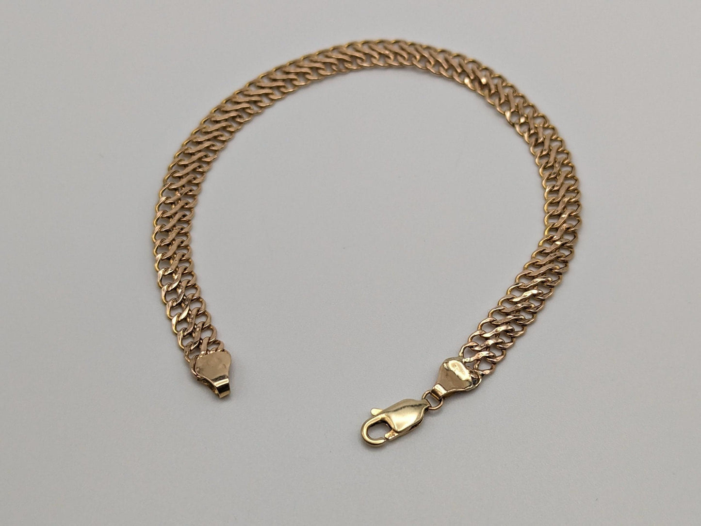 14k Yellow Gold Infinity Link Italian Bracelet. 14k Italian Infinity Bracelet 7
