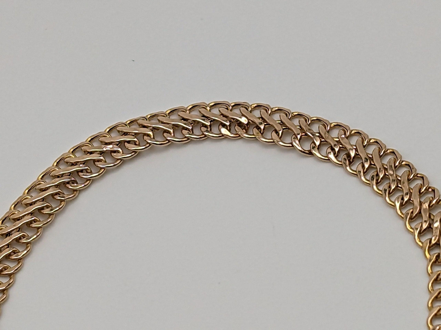 14k Yellow Gold Infinity Link Italian Bracelet. 14k Italian Infinity Bracelet 7