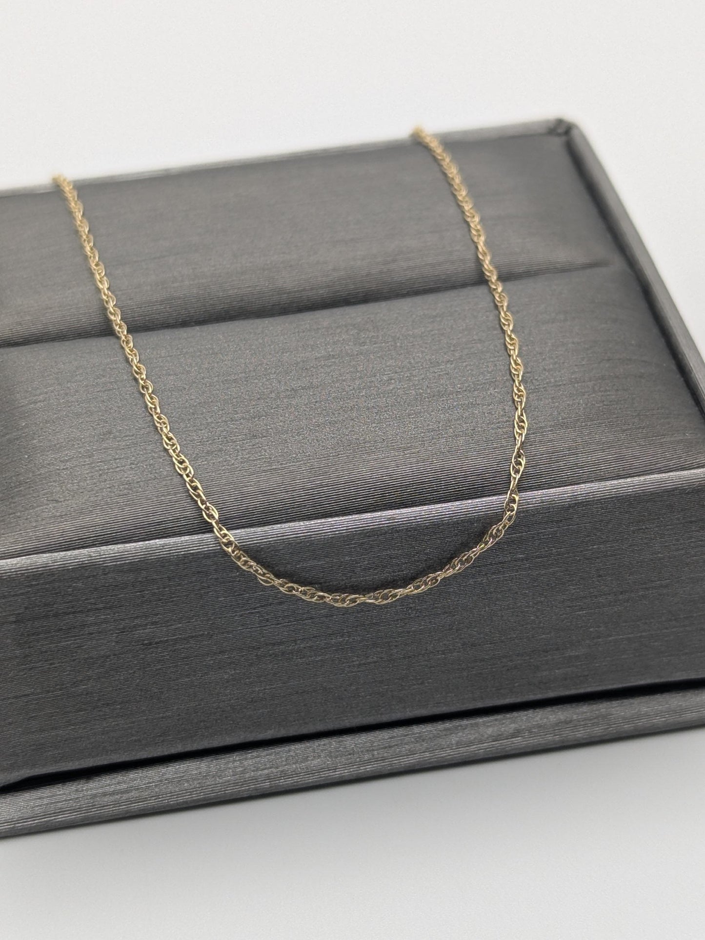 Dainty 14k Yellow Solid Gold Chain Link Necklace 18"