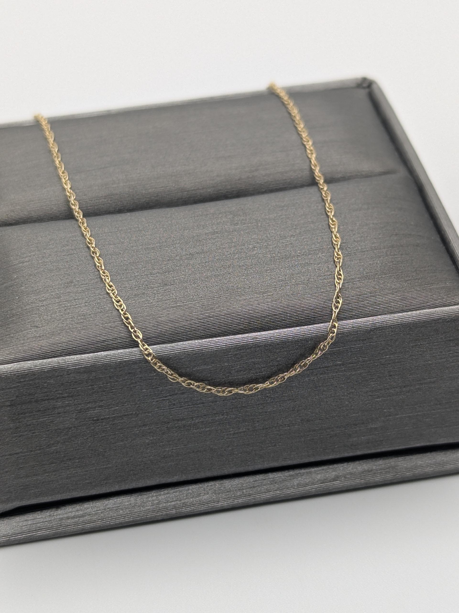 Dainty 14k Yellow Solid Gold Chain Link Necklace 18"
