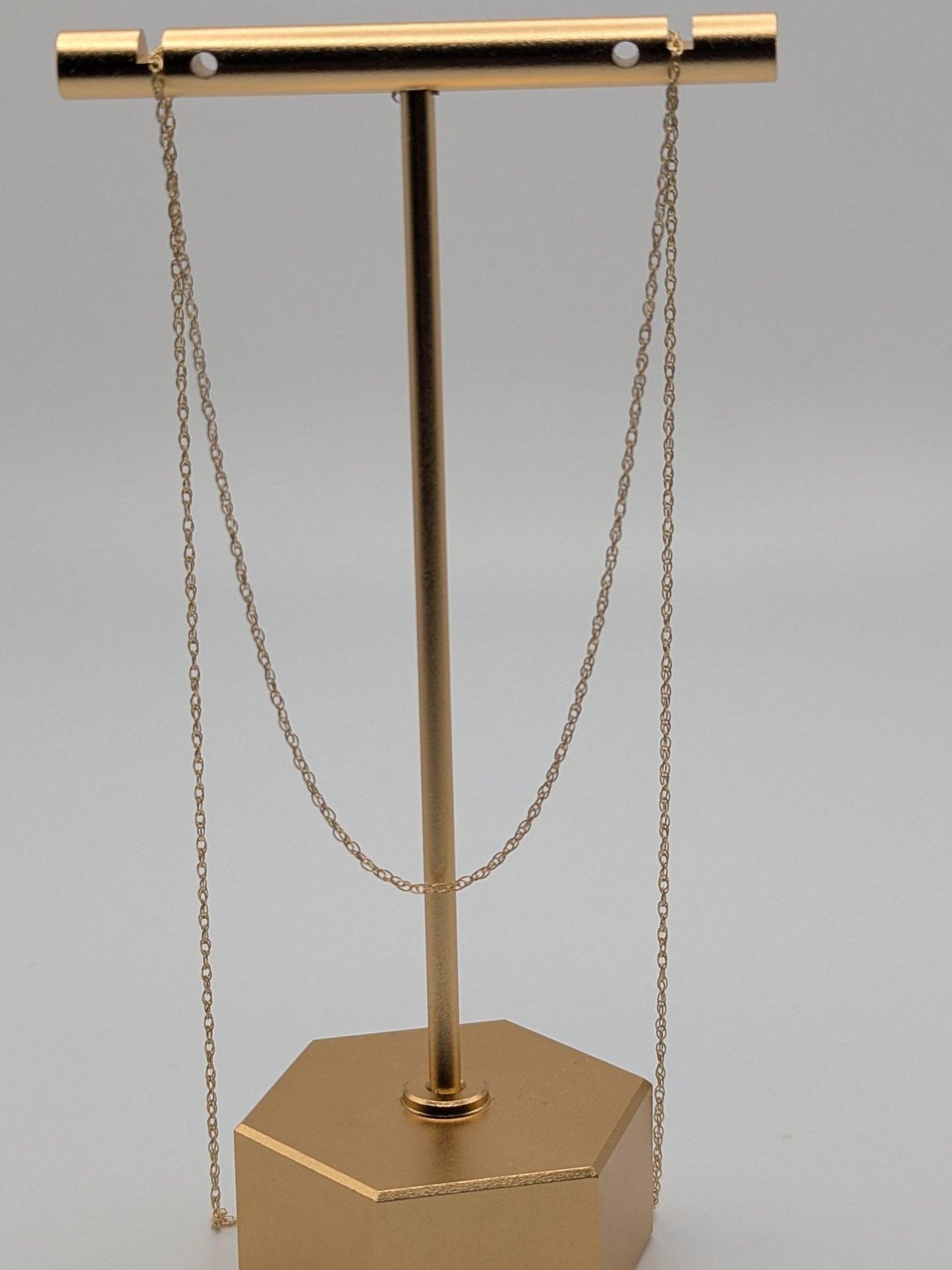 Dainty 14k Yellow Solid Gold Chain Link Necklace 18"