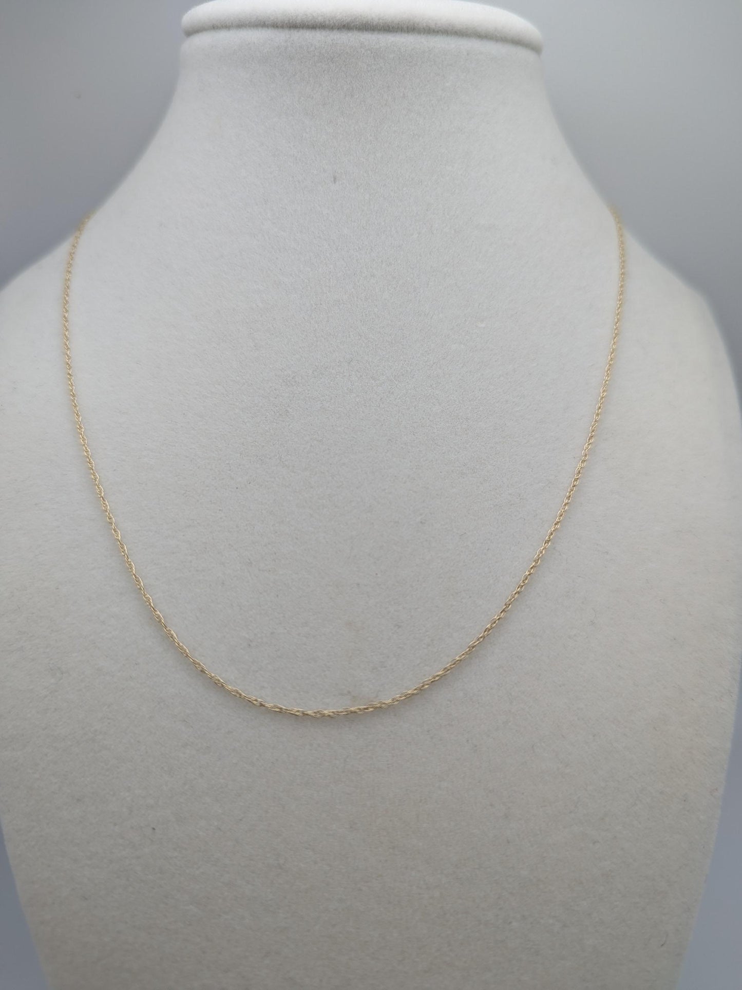Dainty 14k Yellow Solid Gold Chain Link Necklace 18"