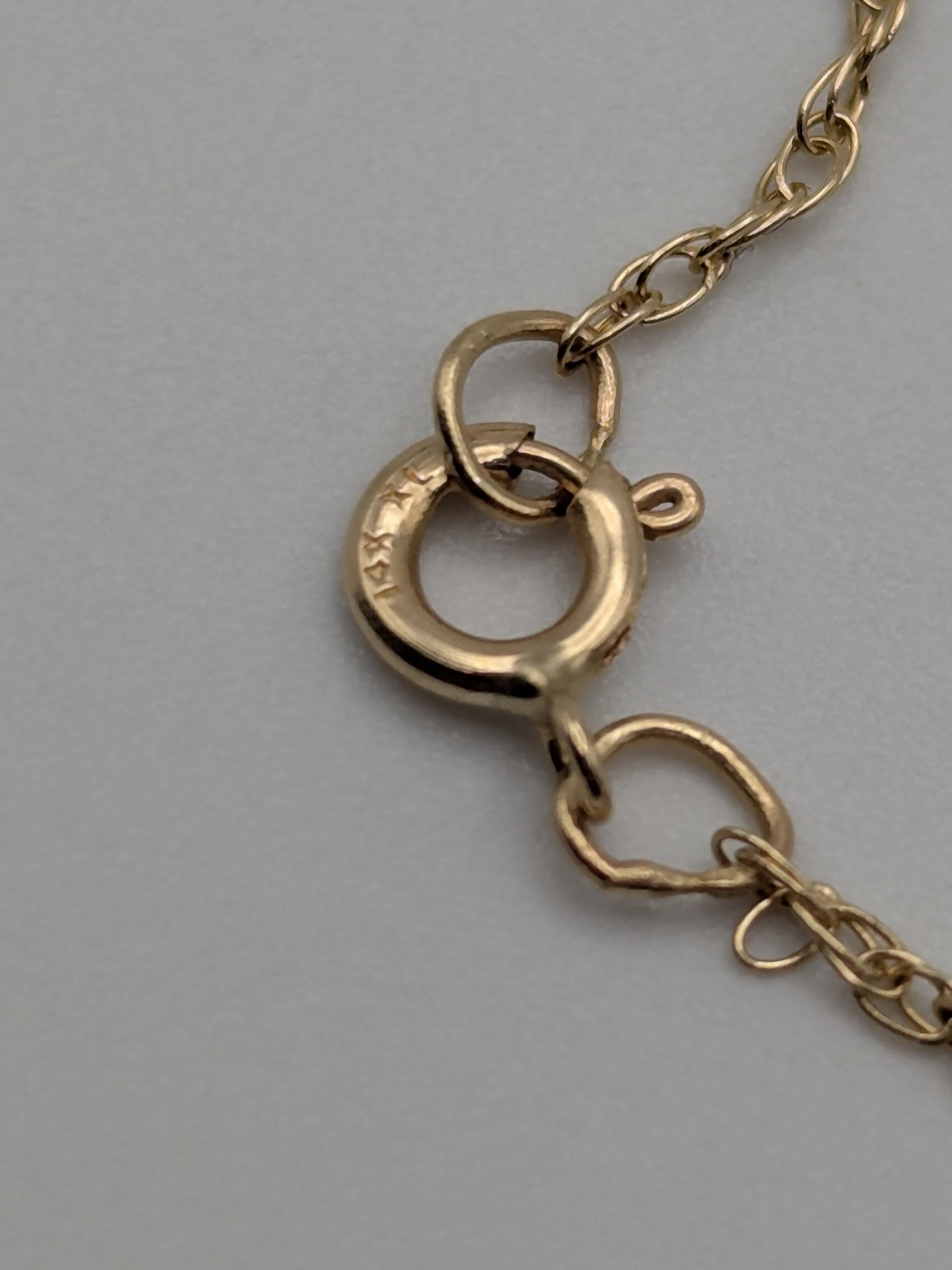 Dainty 14k Yellow Solid Gold Chain Link Necklace 18"