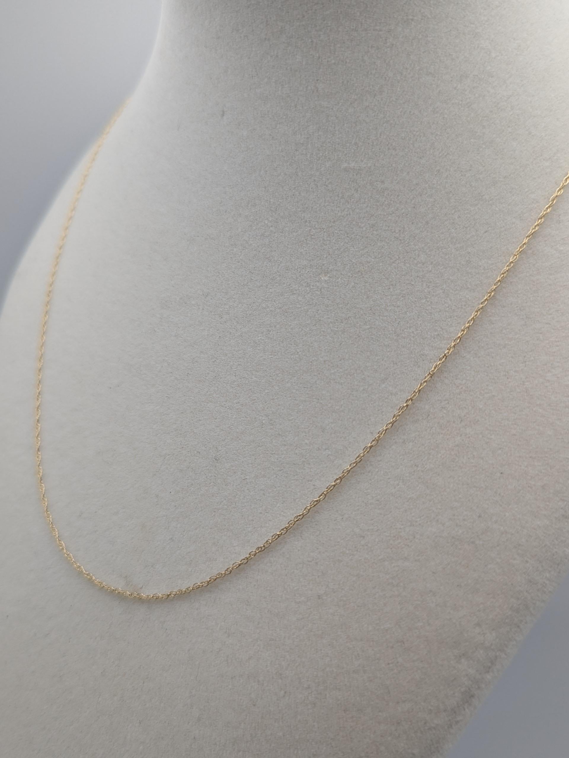 Dainty 14k Yellow Solid Gold Chain Link Necklace 18"