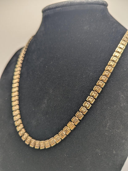European 9k Antique Victorian HEAVY 15gr Gold Link Book Chain Necklace 20"