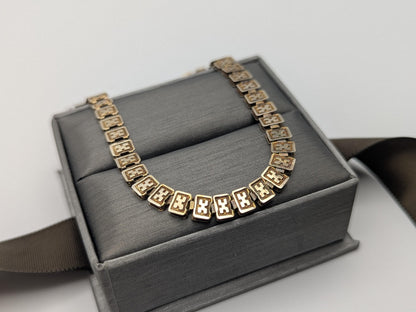European 9k Antique Victorian HEAVY 15gr Gold Link Book Chain Necklace 20"