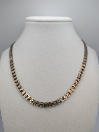 European 9k Antique Victorian HEAVY 15gr Gold Link Book Chain Necklace 20"