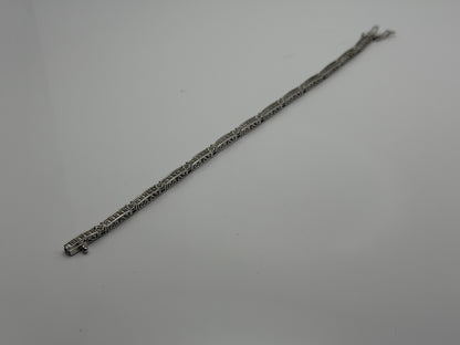 14k Heavy 7.9 gram Diamond Bracelet 7" Tennis Style Solid Gold Bracelet