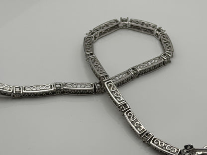 14k Heavy 7.9 gram Diamond Bracelet 7" Tennis Style Solid Gold Bracelet