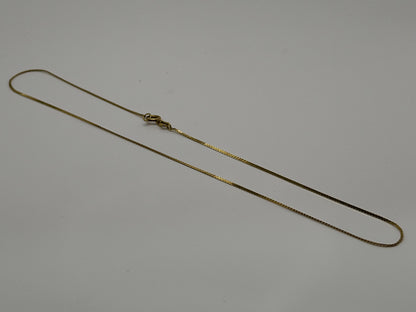 18k Gold Necklace 16 Inch Chain Italy Dainty Gold Chain
