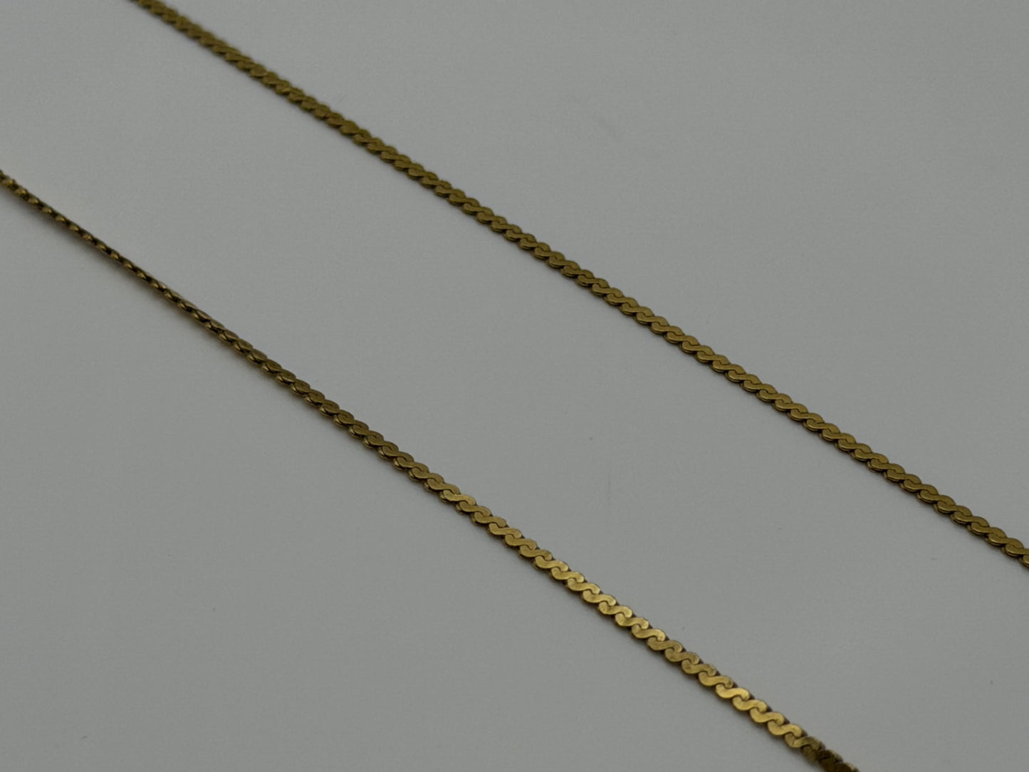 18k Gold Necklace 16 Inch Chain Italy Dainty Gold Chain