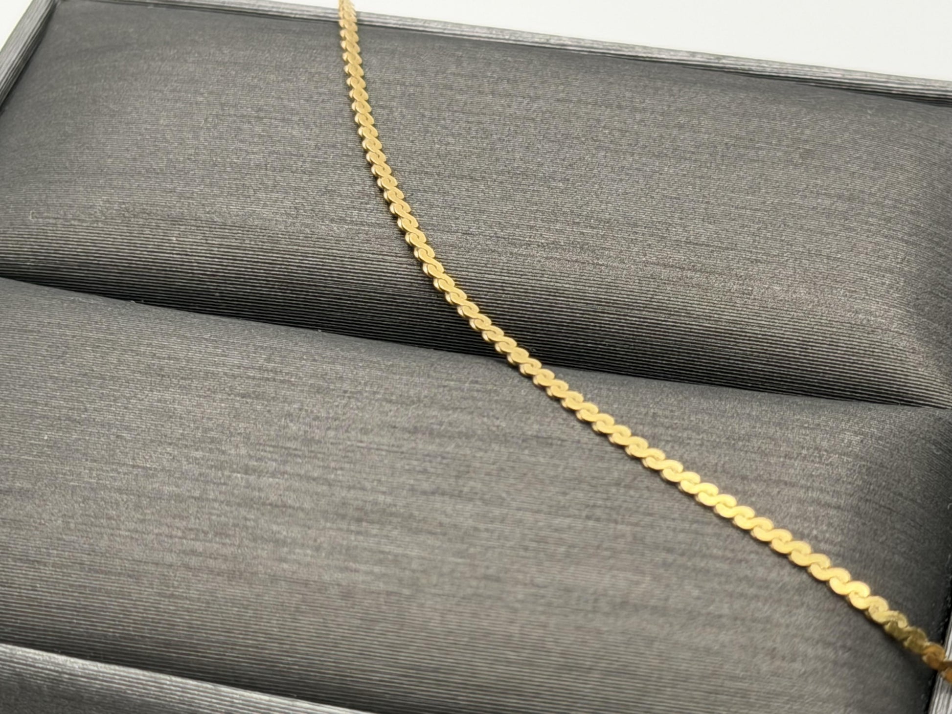 18k Gold Necklace 16 Inch Chain Italy Dainty Gold Chain