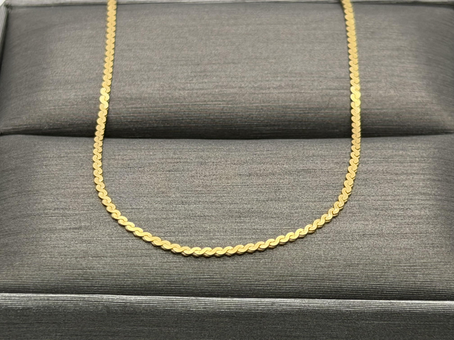18k Gold Necklace 16 Inch Chain Italy Dainty Gold Chain
