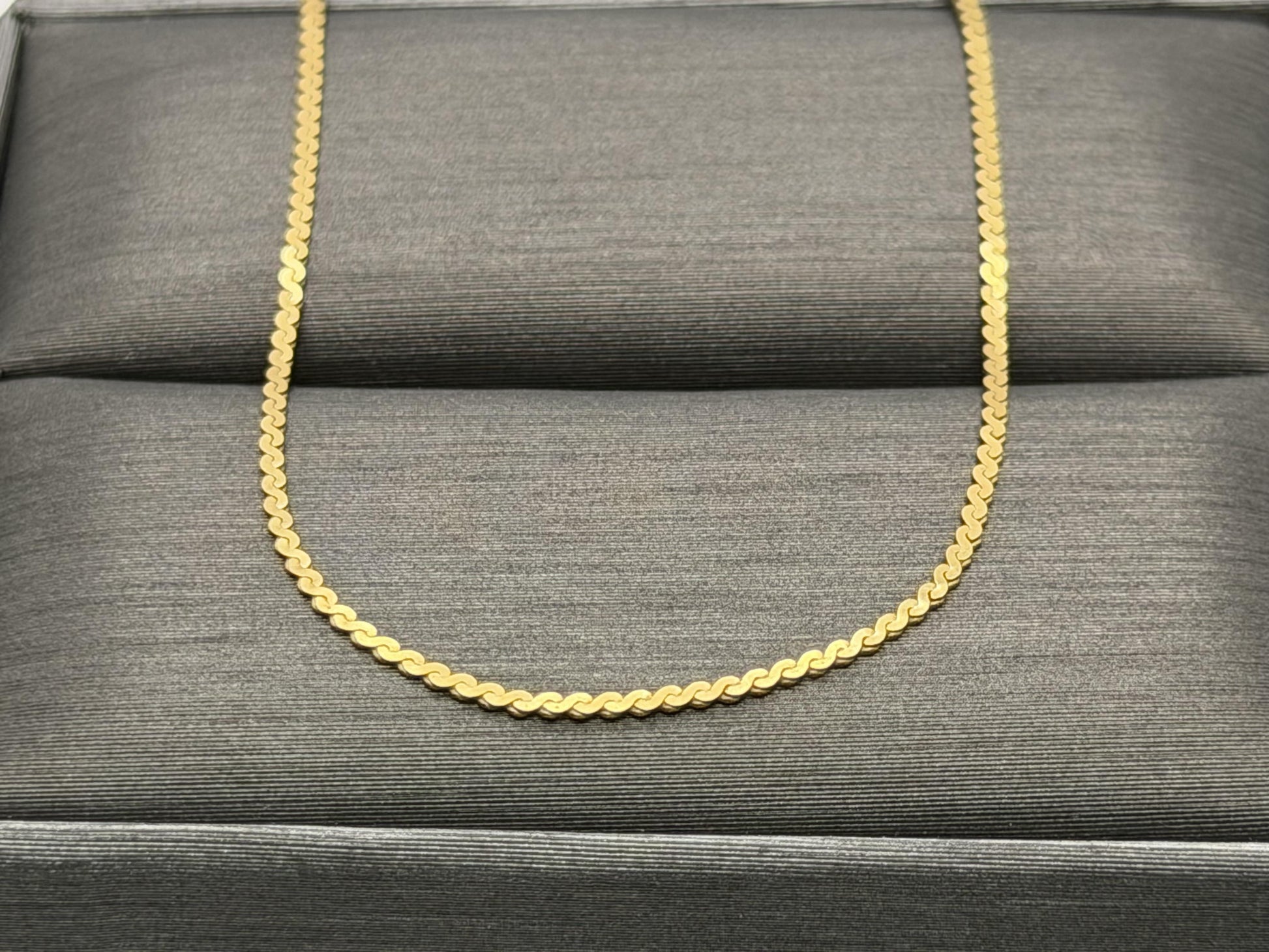 18k Gold Necklace 16 Inch Chain Italy Dainty Gold Chain