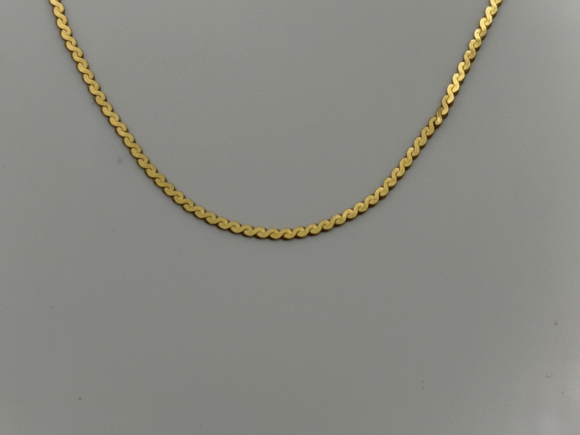 18k Gold Necklace 16 Inch Chain Italy Dainty Gold Chain