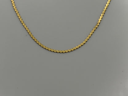 18k Gold Necklace 16 Inch Chain Italy Dainty Gold Chain