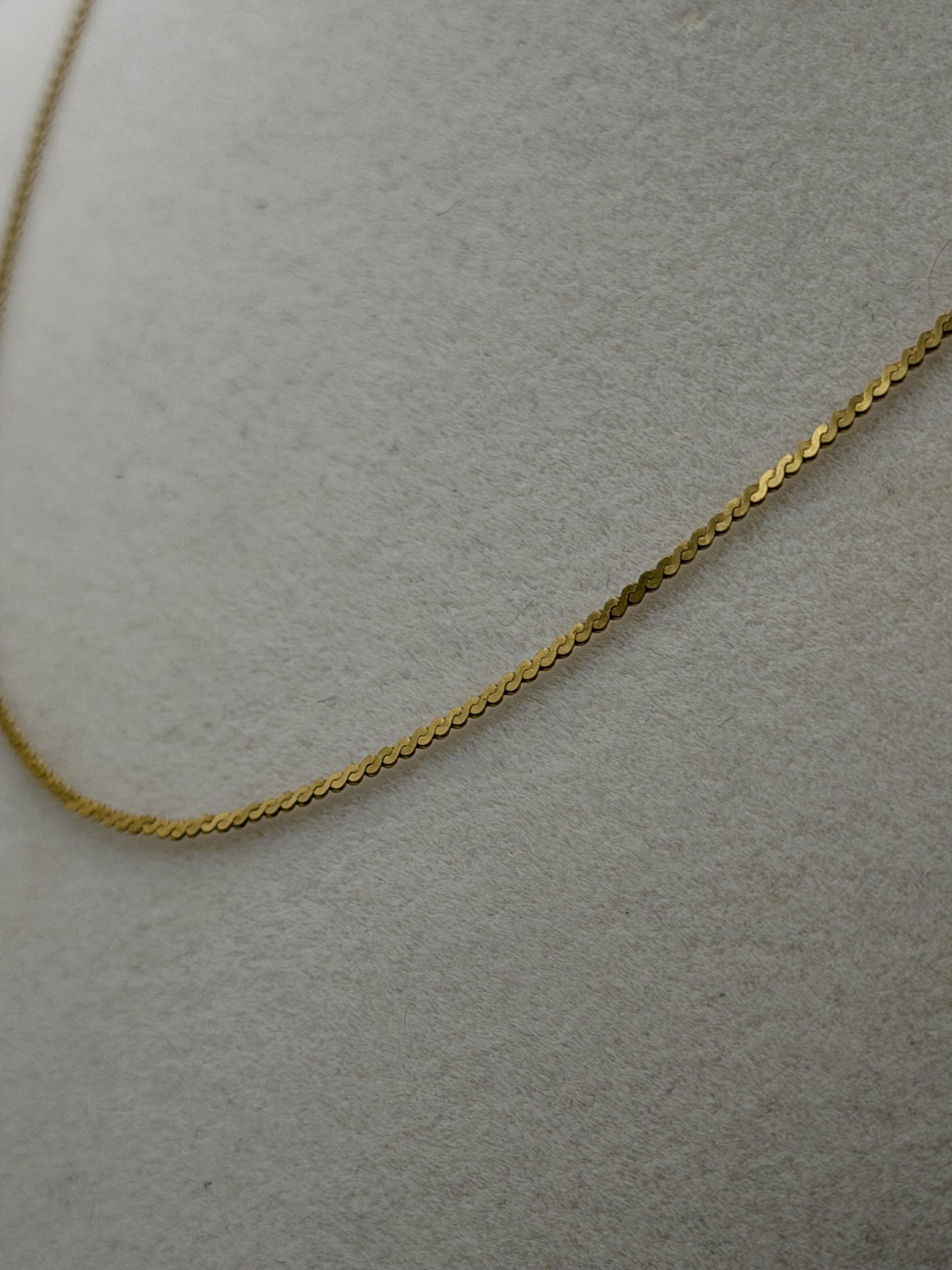 18k Gold Necklace 16 Inch Chain Italy Dainty Gold Chain