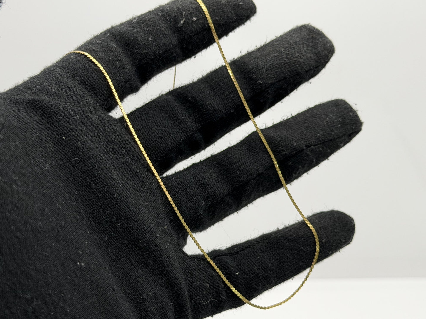 18k Gold Necklace 16 Inch Chain Italy Dainty Gold Chain