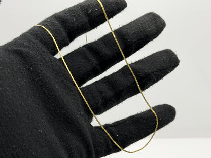 18k Gold Necklace 16 Inch Chain Italy Dainty Gold Chain