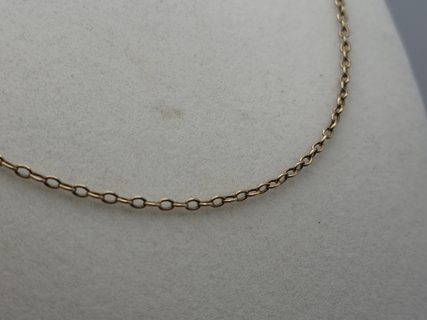14k Round Chain Link Solid Gold Necklace 30" Double Choker