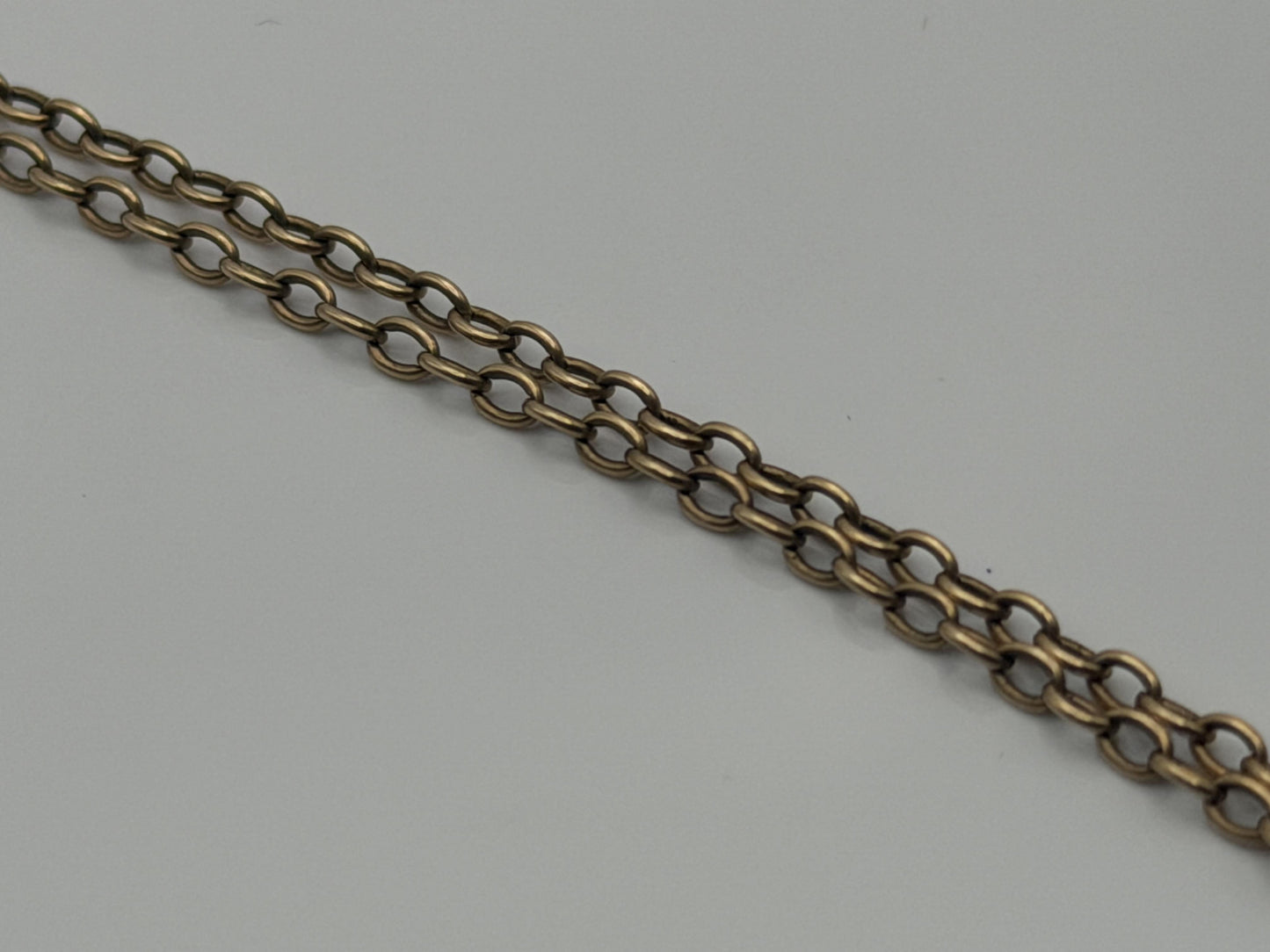 14k Round Chain Link Solid Gold Necklace 30" Double Choker